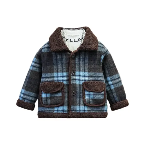 Lanza Зимний Повседневный Шерстяное Пальто Детское Возраст 3-7 Лет Синий