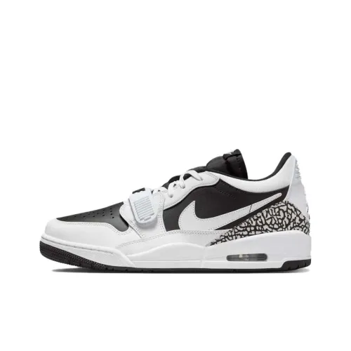 Джордан Legacy 312 Устойчивый к истиранию Низкий Топ Винтажные Баскетбольные Кроссовки Унисекс Белый Черный