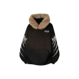 Чёрный (Коричневый меховой воротник)