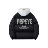 Чёрный с серым капюшоном