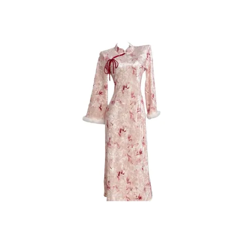 COVT Длинное платье с длинными рукавами женское