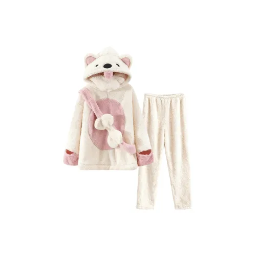 XIAOLIZI Кость Щенок Женские Пижамные комплекты