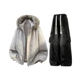 Бежево-абрикосовый + Черный