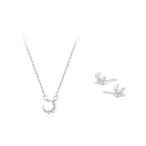 Звезда Лунный Комплект: Ключица + Серьги с Бабочкой