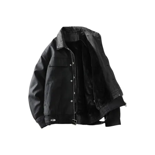 ACUOD BY CHANU Черный Однотонный Улучшенный Унисекс Куртки