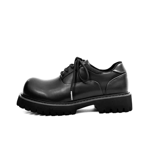 JX Chunky Derby Обувь Повседневная Кожаная Мужская Черная