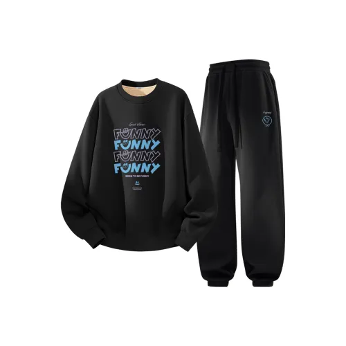 Miniso Осенний Зимний Свитшот Комплект Унисекс 2 Предмета Комплект