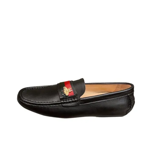 QDML Лоферы с резиновым подошвой черные мужские