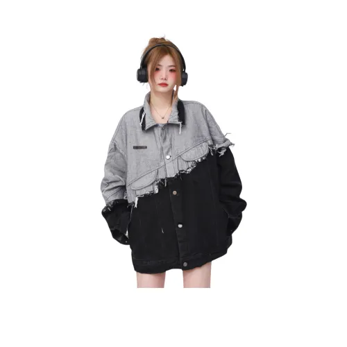 UNA RETA Черный Серый Цвет Унисекс Джинсовые куртки