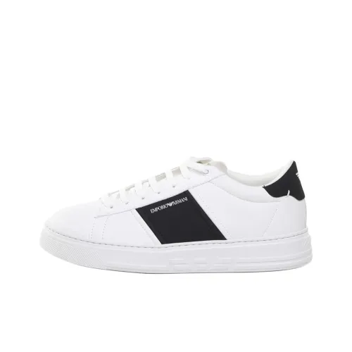 EMPORIO ARMANI Низкий топ стильные скейтбординги мужские белый черный