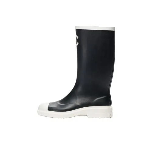 Chanel 26C Резина Boots Женские Черные