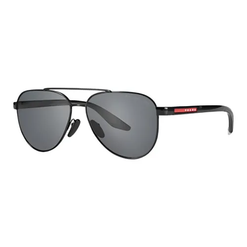 PRADA Металл Aviator Солнцезащитные очки Унисекс Черный