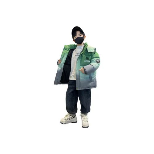 CAMKIDS Зеленые школьные утеплённые куртки