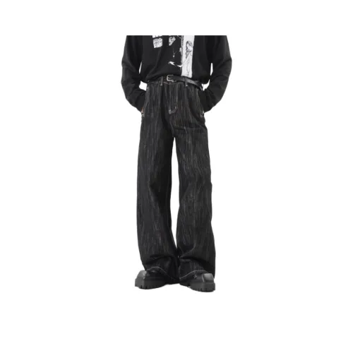 BAOMIKA Черные Унисекс Джинсы