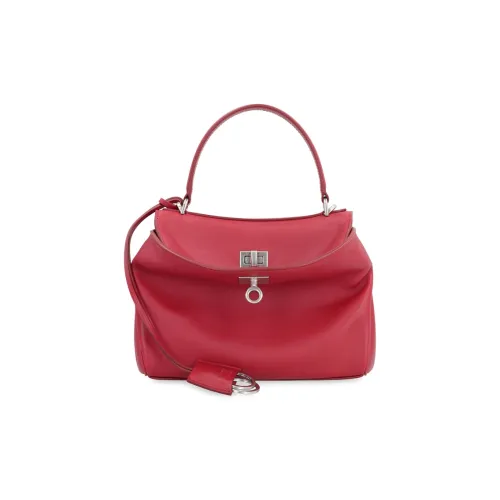 Balenciaga Rodeo Телячья кожа Одно плечо Сумка Мини Женская Красная