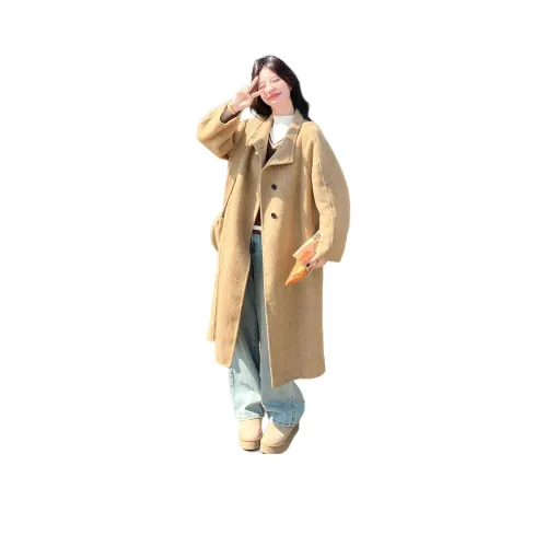 LAOYECHE Имбирно-желтый Женское пальто