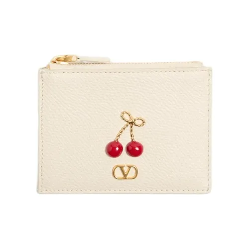 Valentino Кошелек из коровьей кожи держатель для карт женский цвет светлый слон