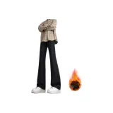 Черный утолщенный [расклешенный для длины тела и утягивающий]