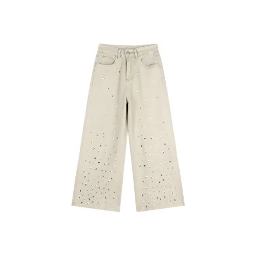 YGPRW Хаки Женские Джинсы