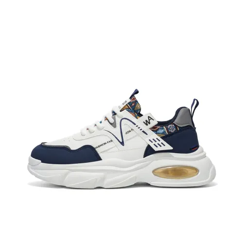 GEANC Амортизация Ударопрочный Slip-resistant Низкий топ Толстая подошва Кроссовки Мужские