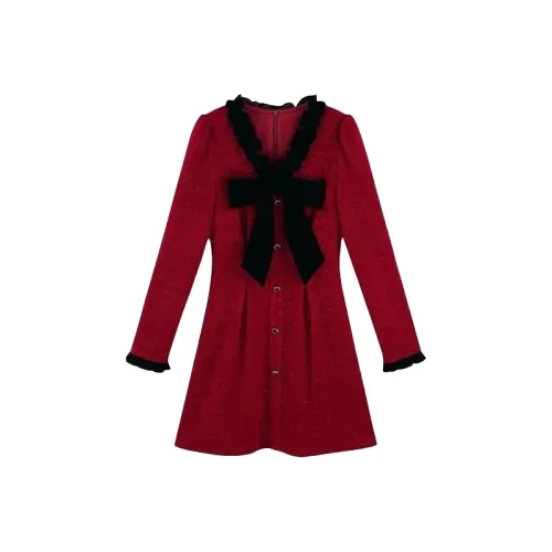 SCCREBEL OFFICIAL Длинное платье с длинными рукавами женское