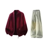 Красные + Желтые Грязные Джинсы с Флисовой Подкладкой