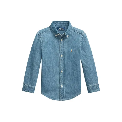 Polo Ralph Lauren SS23 Джинсовые рубашки для детей детский размер синий цвет