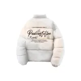 Белый Фотиния Серый (Утолщенный хлопковый пуховик)