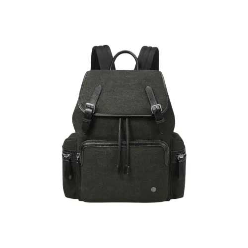 BVP Рюкзак из коровьей кожи большой унисекс цвет лесной горы зеленый