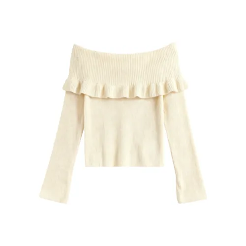 IUNOP Длинный рукав трикотажная ткань топ женский