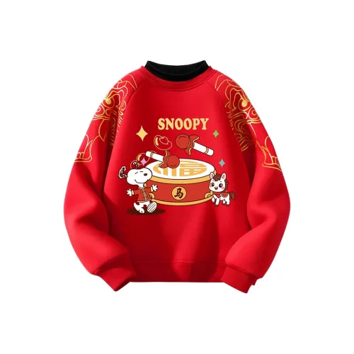 SNOOPY [Детский новогодний флисовый костюм с новогодней тематикой] Красный Nubi Drum Лошадь_5 Предшкольные свитшоты