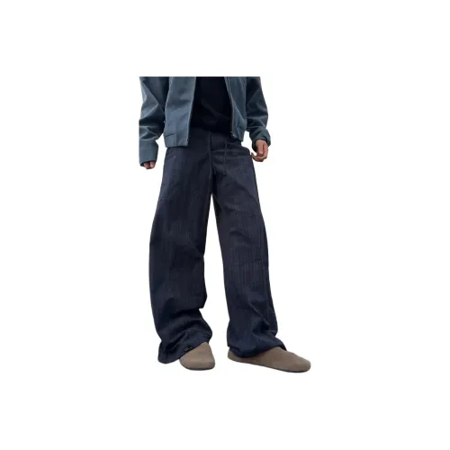 DEMAVIE Blue Unisex Casual Pants DEMAVIE Синий Унисекс Повседневные Штаны