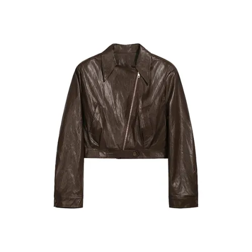 XINTATA Коричневый пальто женские кожаные куртки