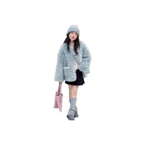 ALPLUME Универсальный Светло-Синий KIDS Натуральный и Искусственный Мех