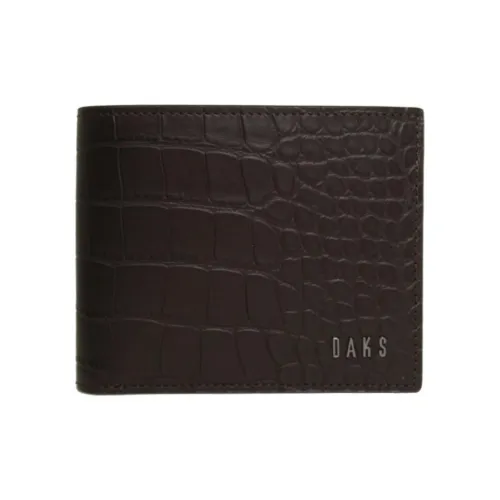 DAKS Кожа Кошелек Мужской Темно-коричневый