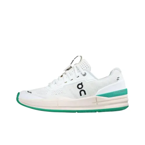 On The Roger Pro Дышащая Поддержка Низкий Топ Беговые кроссовки Женские Белый Зеленый