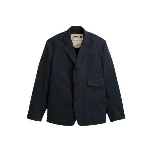 ZARA Collaboration Глубокий морской синий Мужской Деловые костюмы