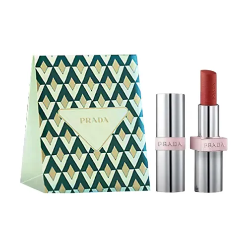 PRADA 2025 Рождественская ограниченная серия Сумка для покупок в светлом цвете с питательными помадами