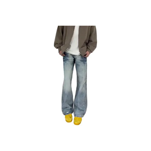 DEMAVIE Blue Unisex Jeans DEMAVIE Синий Унисекс Джинсы