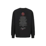 Черный свитшот с круглым вырезом