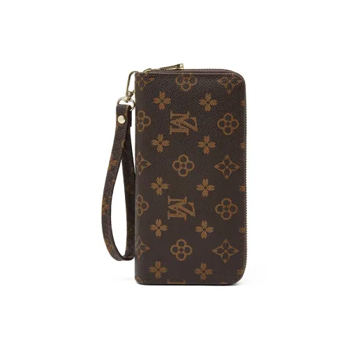 LAORENTOU Синтетическая кожа Кошелек Стандартный Женский Темно-кофейный