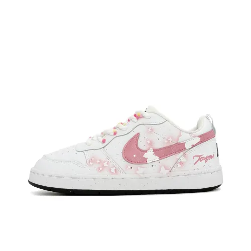 Nike Court Borough Розовый Бабочка Низкий Топ Детские Скейтбординги Розовый Подростки