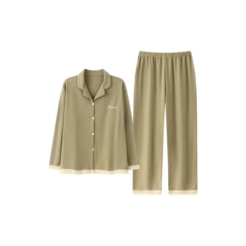 Ronecry Оливково-зеленый Унисекс Пижамные комплекты