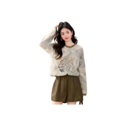 WICK BUEN Верблюжий цвет Женская Трикотажная одежда