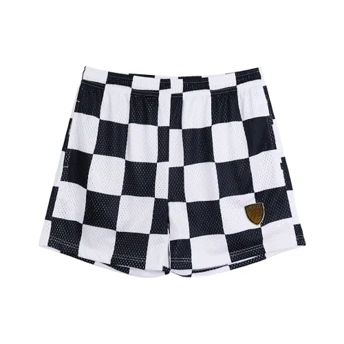 COURTMAN Черно-белые клетчатые унисекс спортивные шорты