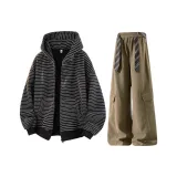 Трюфельный черный + хаки брюки