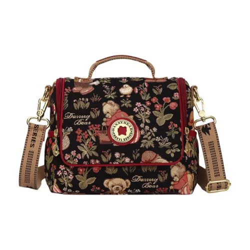 DANNYBEARJEANS Ткань Сумка через плечо Сумка Обычный Женские Secret Garden Bear Черный Белый