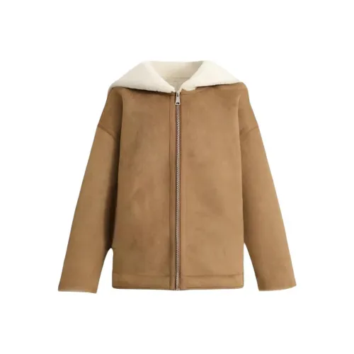 TSKIU Коричневый с флисовой подкладкой утолщенный женский бархатный пиджак