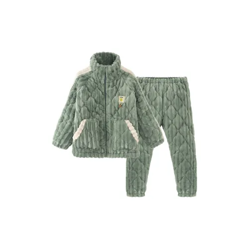 MULONGSHIJIA Белый Зеленый Мужской Пижамный Комплект