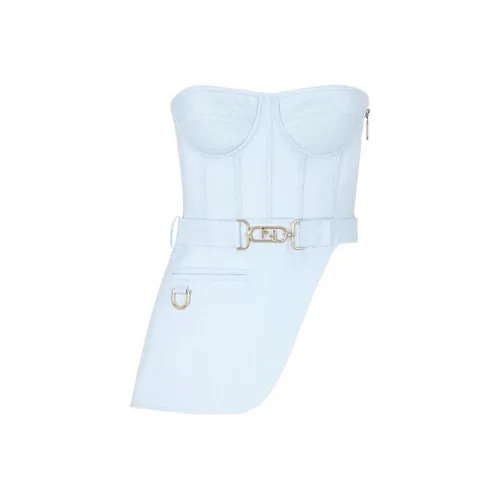 FENDI Светло-синий Женские Топы без бретелек